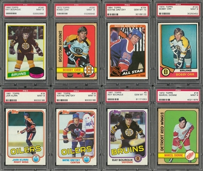 1972/73-1988/89 Topps Hockey PSA-Graded Collection (39) Including Hall of Famers